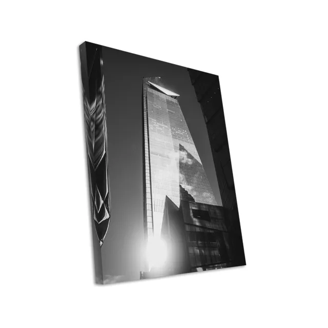 Hustling Sharks Hochhaus im harten Gegenlicht Wandbild 40x30