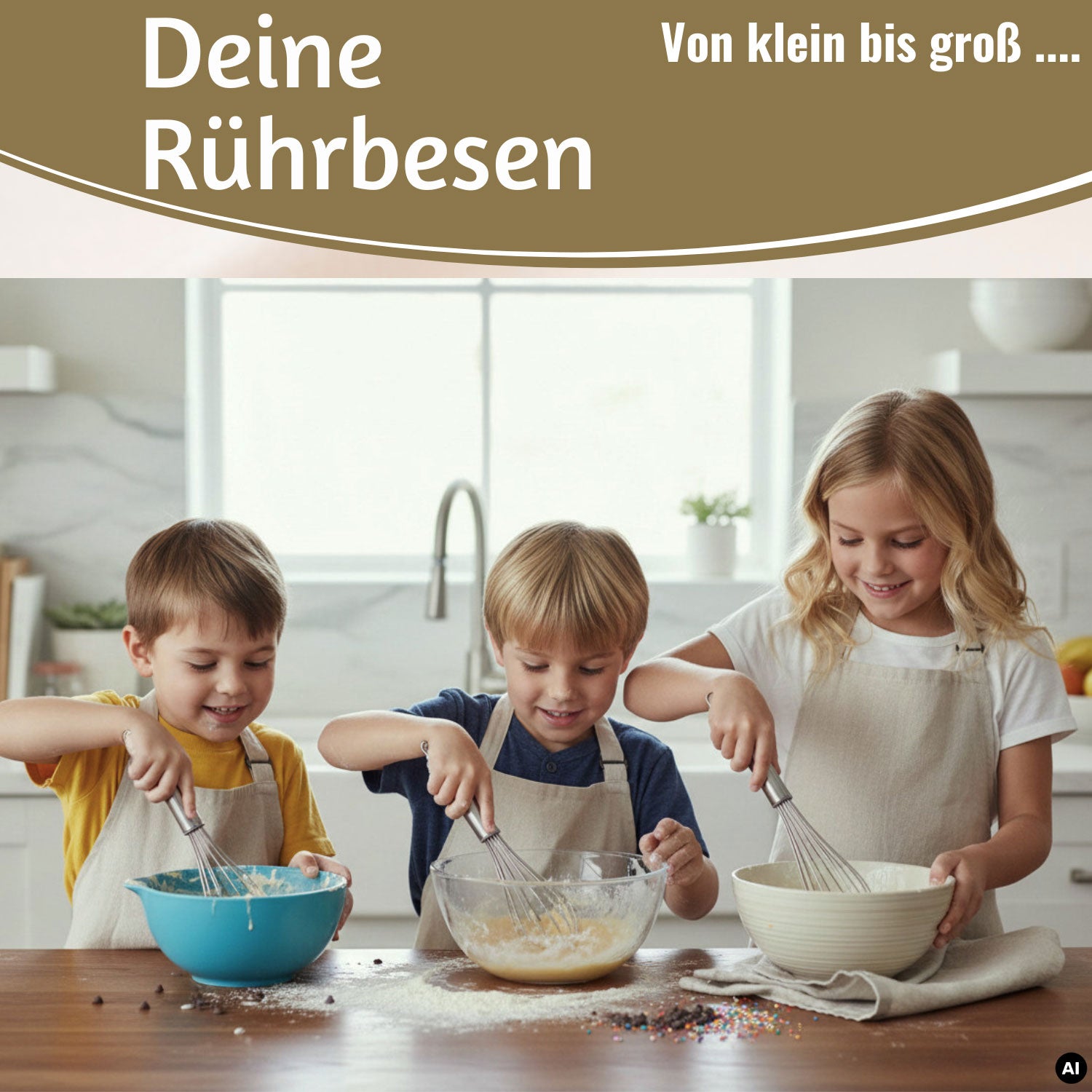 LS-LebenStil Küche & Haushalt Schneebesen Edelstahl 3er Set