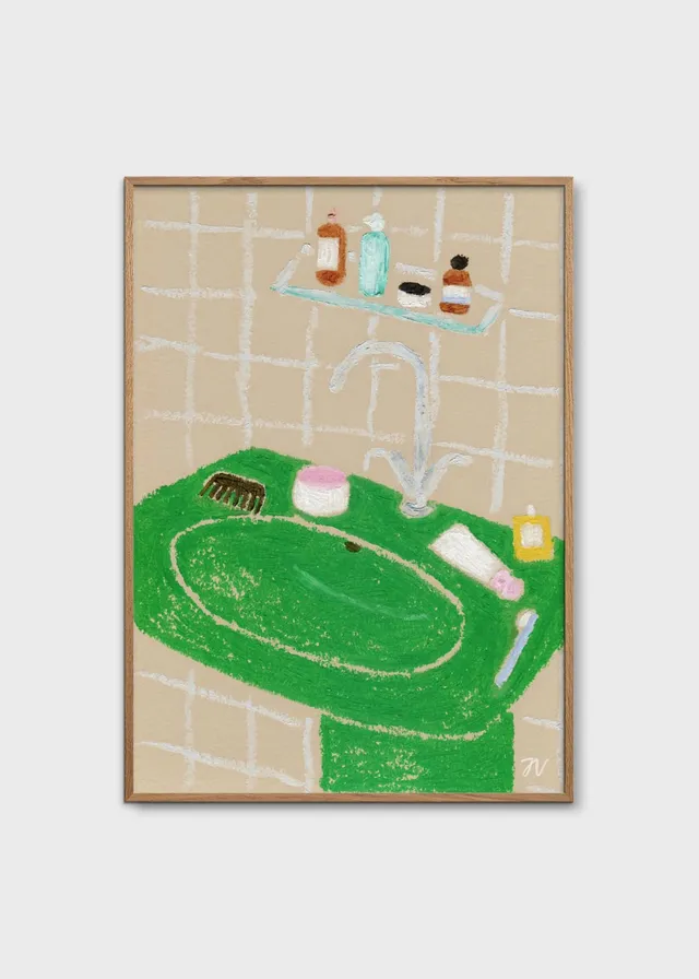 The Poster Club Art Prints Bathroom Rituals Poster 30x40 beige