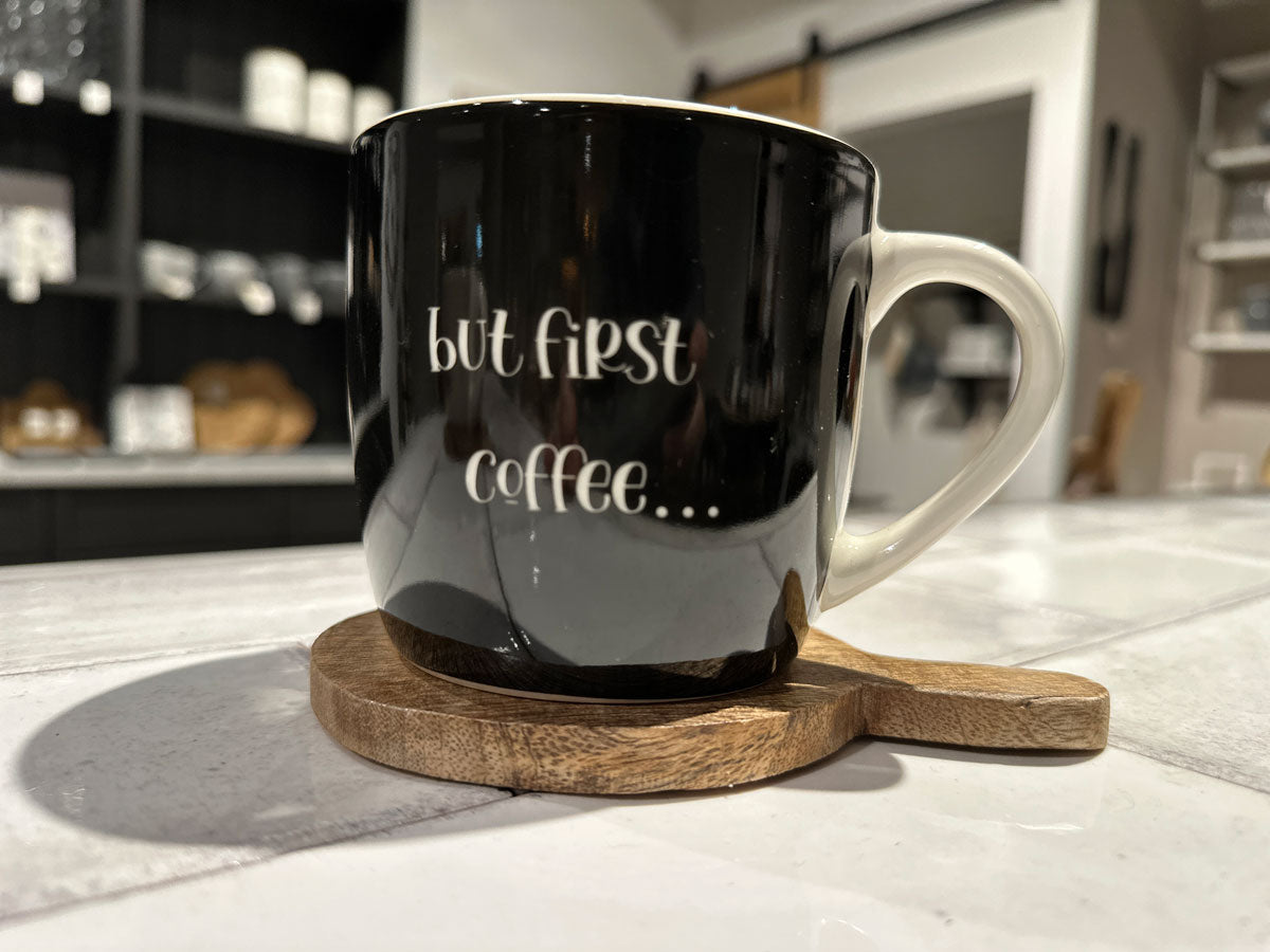 LS-LebenStil Küche & Haushalt Jumbo-Becher but first Coffee 420ml