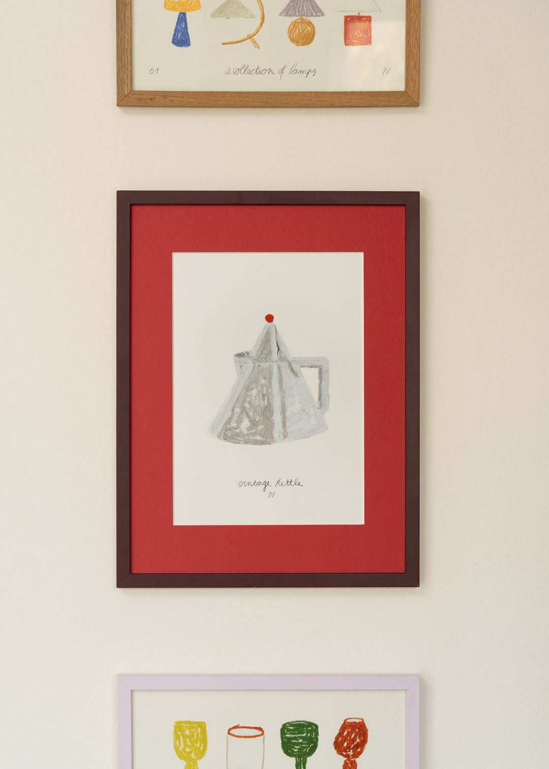 The Poster Club Vintage Kettle Kunstdruck 30x40 cm grau rot