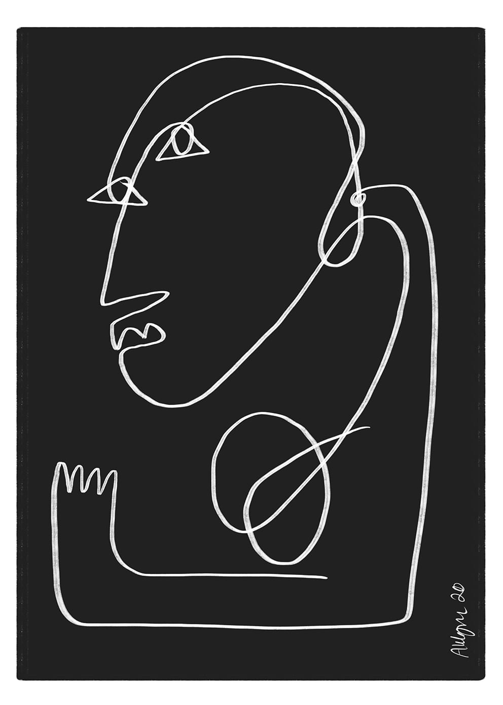 The Poster Club Art Prints Crooked Man Poster 50x70 schwarz