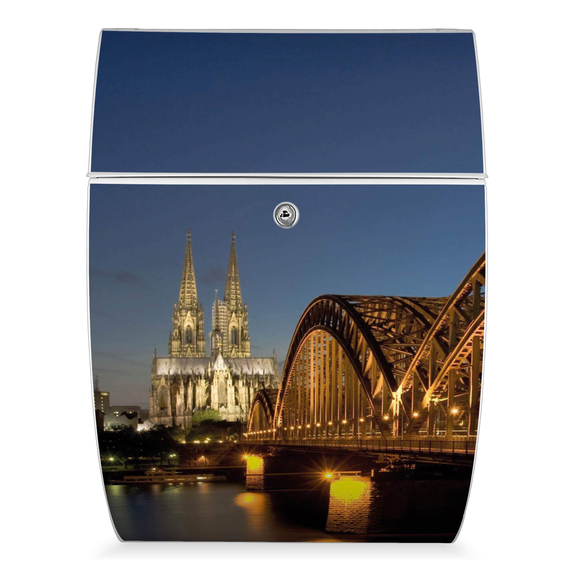 Banjado Briefkasten Riviera Köln Weiß 46x33,5cm A4-Einwurf