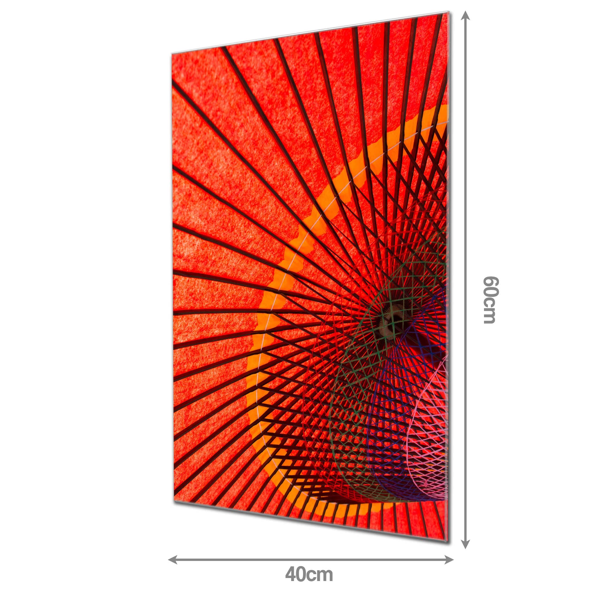 Banjado Magnettafel Glas 40x60cm Magnetwand Roter Schirm Abstrakt