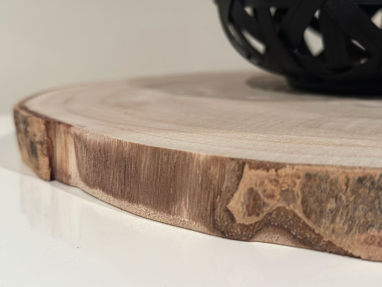 LS-LebenStil Küche & Haushalt Rindenbrett Baumscheibe Ø30cm Holz