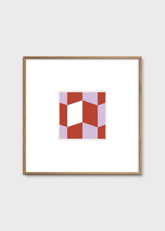 The Poster Club Art Prints Window No. 01 Poster 50x50 cm Rosa