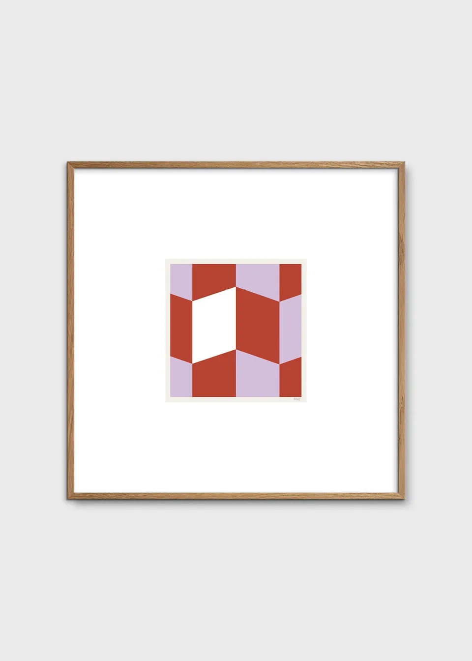 The Poster Club Art Prints Window No. 01 Poster 50x50 cm Rosa