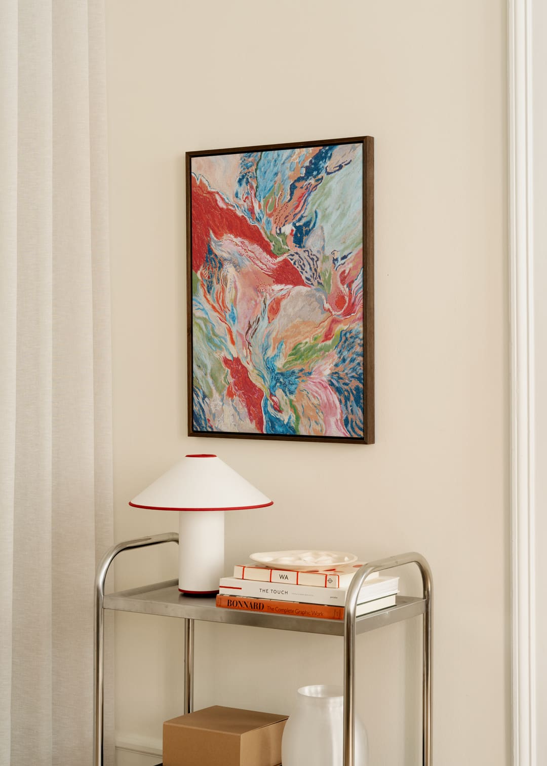 The Poster Club Venation Leinwandbild Canvas 50x70 cm beige