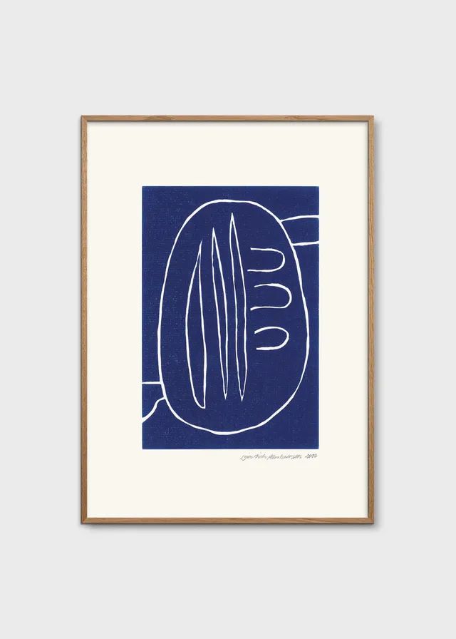 The Poster Club Tracks Poster A4 blau abstrakt