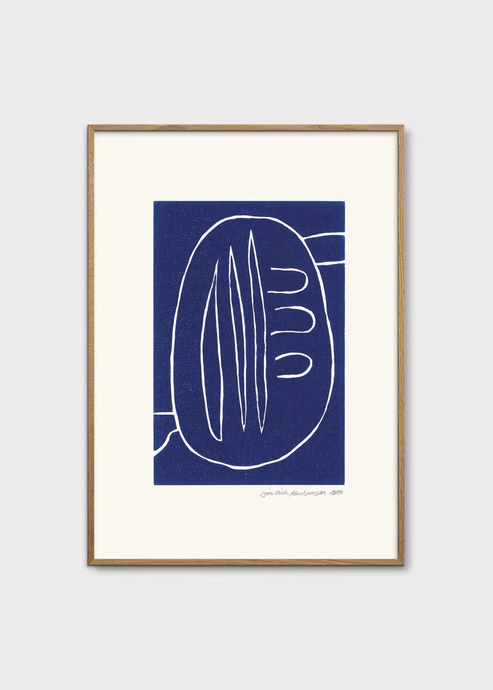 The Poster Club Tracks Poster A4 blau abstrakt