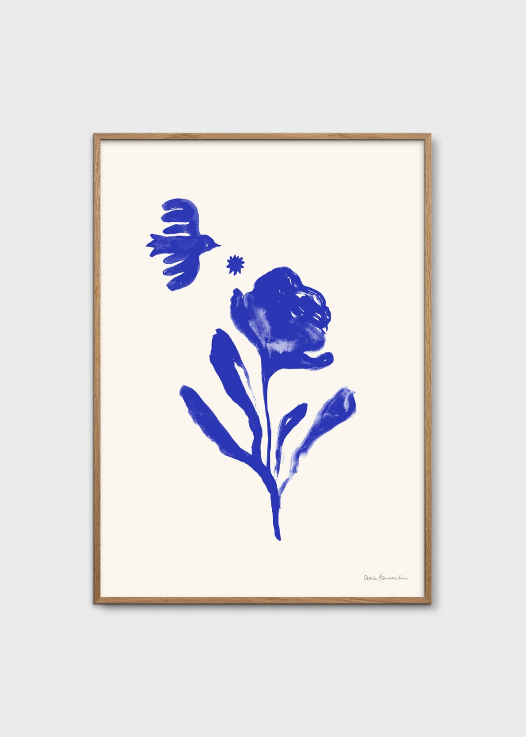 The Poster Club Art Prints Newborn Rose Poster 30x40 cm blau