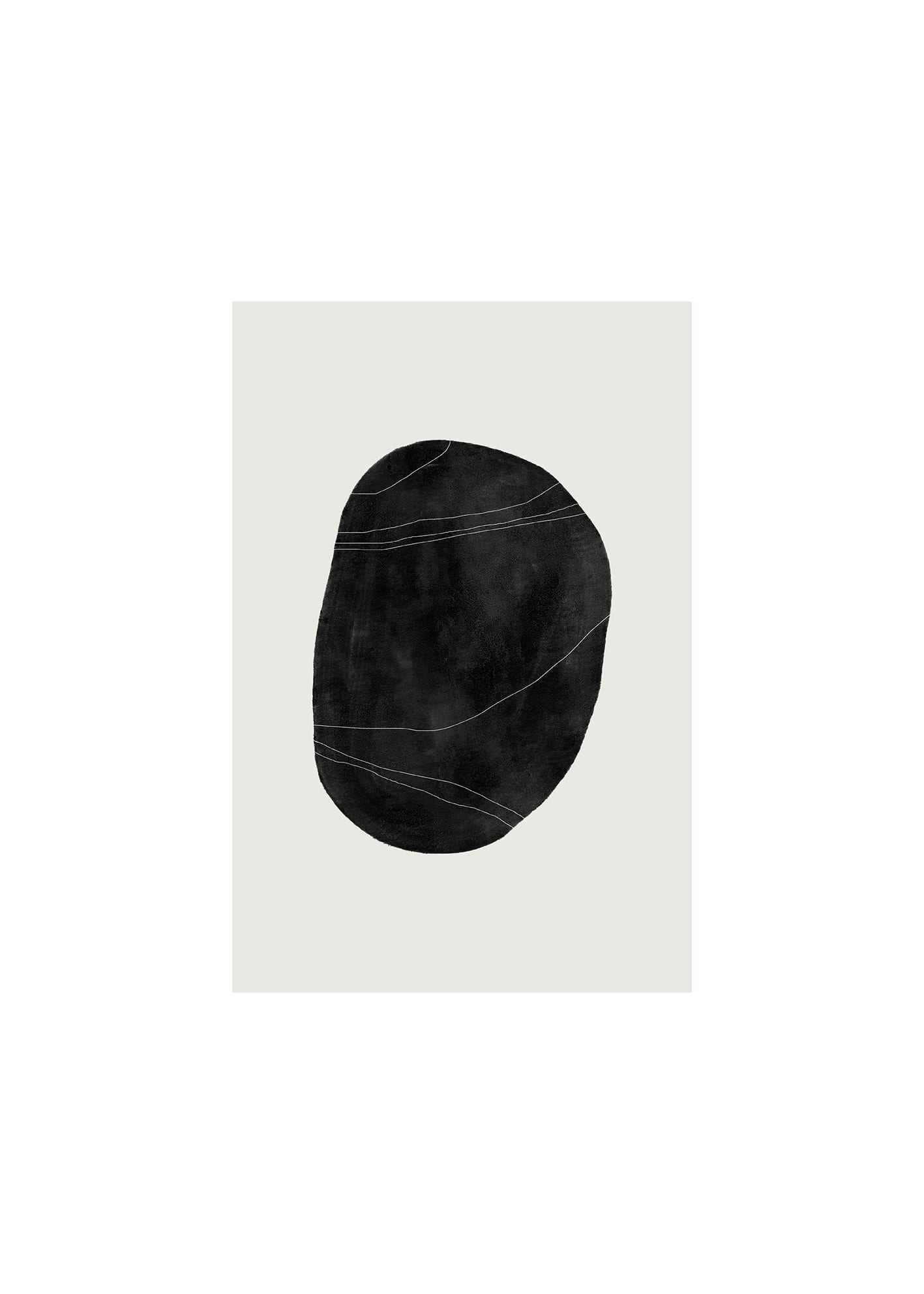 The Poster Club Art Prints Pebble 05 Poster 30x40 cm schwarz
