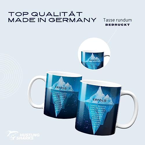 Hustling Sharks Eisberg des Erfolgs Tasse 330ml weiß