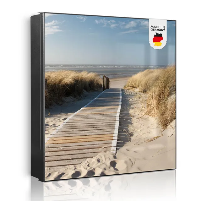 Banjado Schlüsselkasten Dünen Schlüsselbox schwarz 30x30