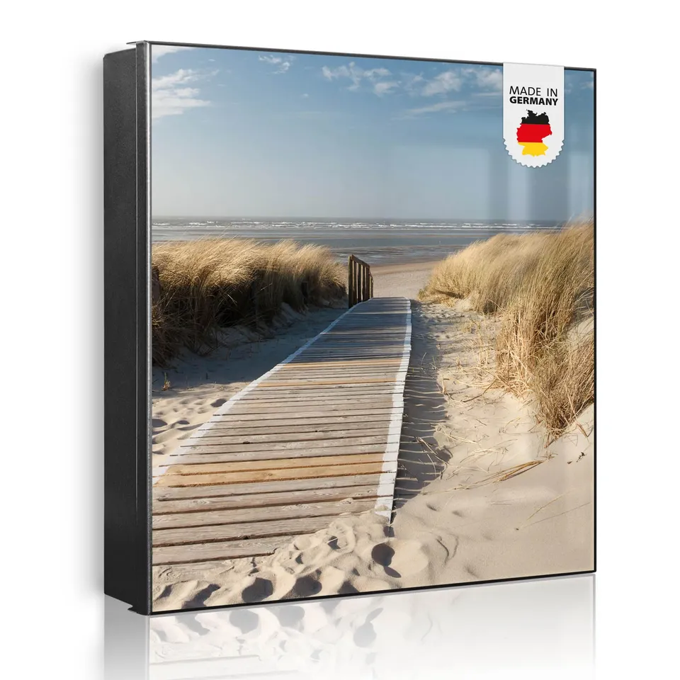 Banjado Schlüsselkasten Dünen Schlüsselbox schwarz 30x30