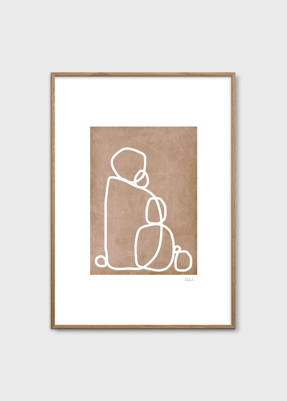 The Poster Club Art Prints Family of Volax Poster 30x40 beige