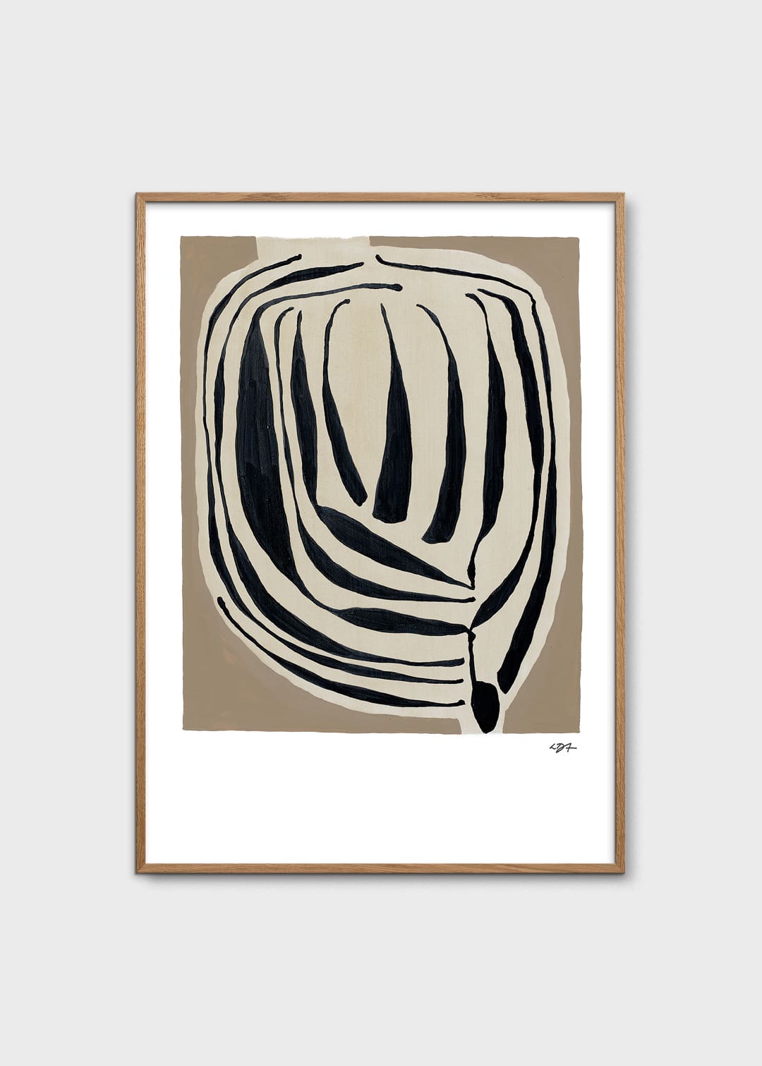 The Poster Club Art Prints Layered Poster A4 beige abstrakt