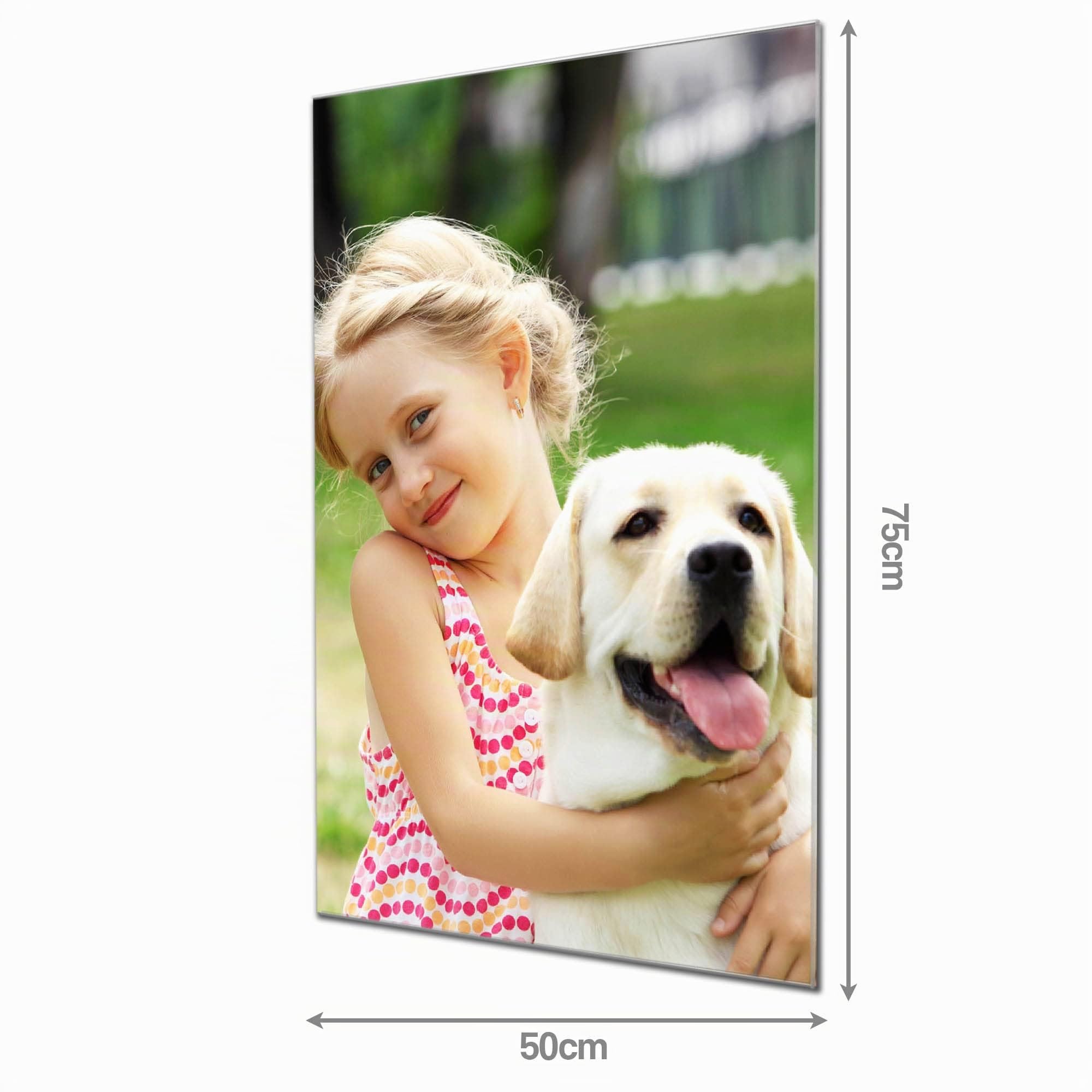 Banjado Magnettafel Glas-Memoboard 75x50 cm Wunschmotiv beschreibbar