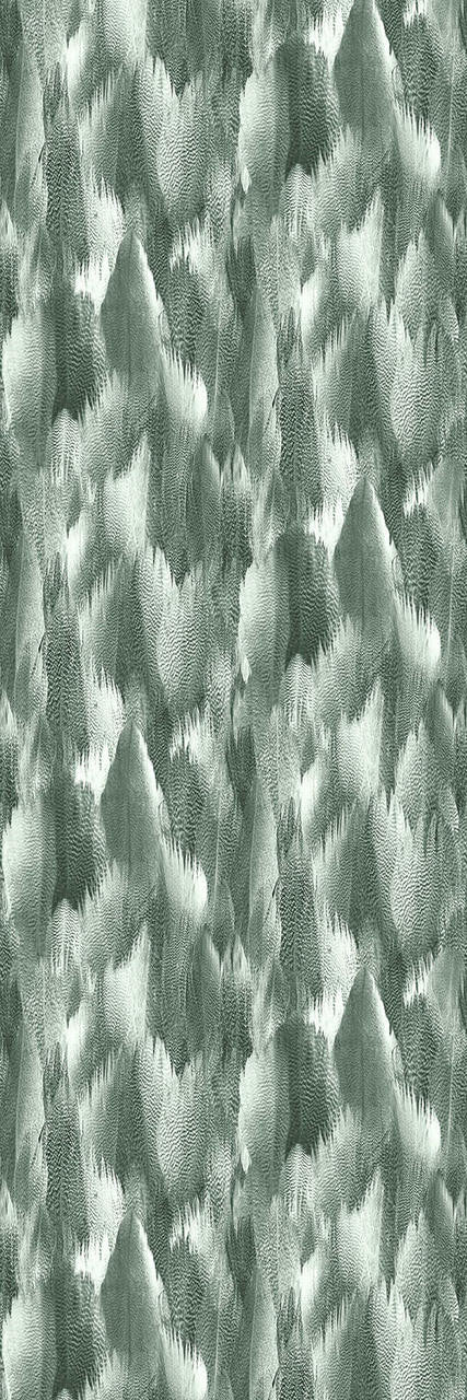 Mineheart Natural Feathers Tapete Silber-Grün 52cm x 10m