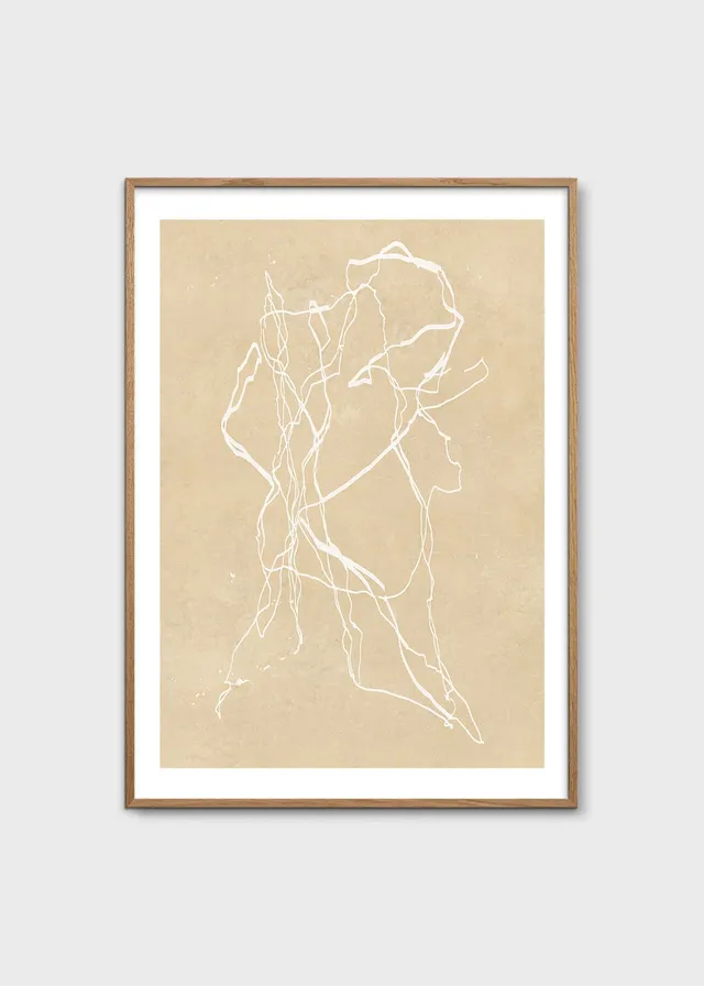 The Poster Club Art Prints One Line No. 03 Poster 30x40 cm beige