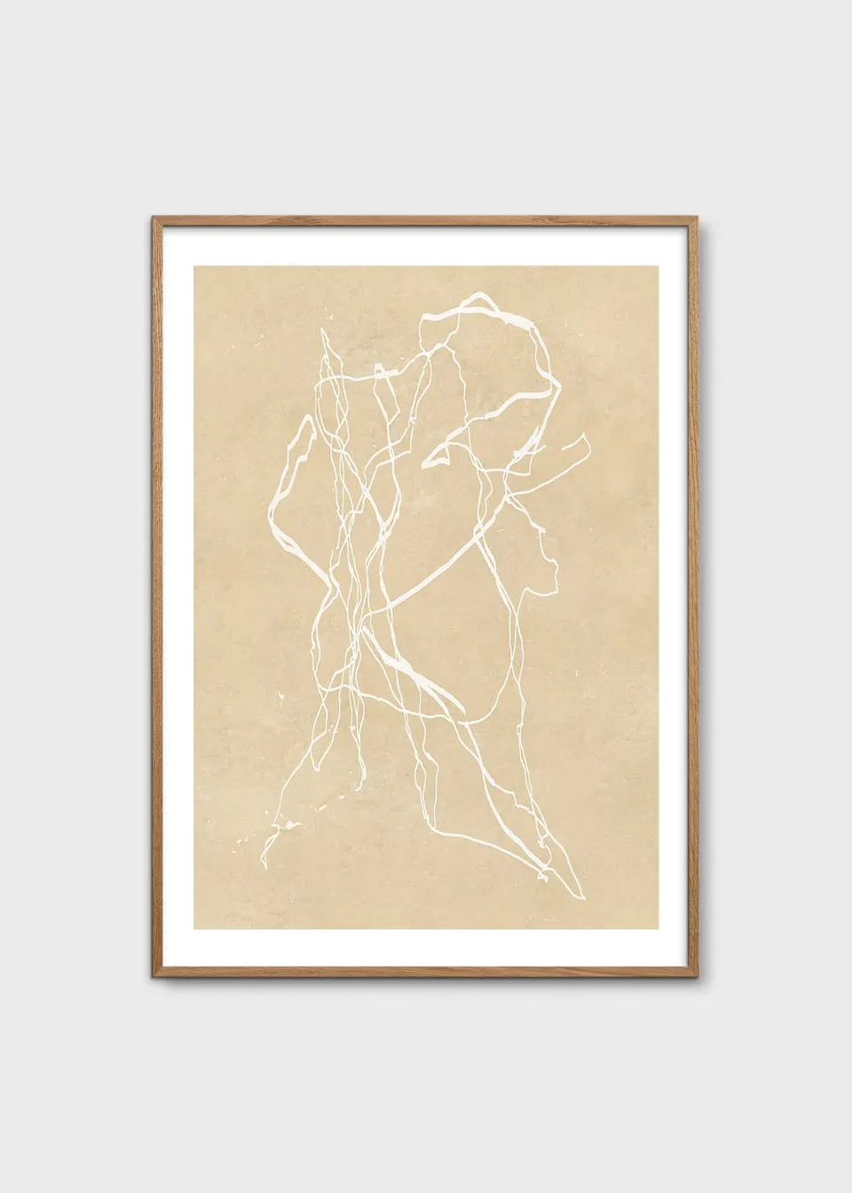 The Poster Club Art Prints One Line No. 03 Poster 30x40 cm beige