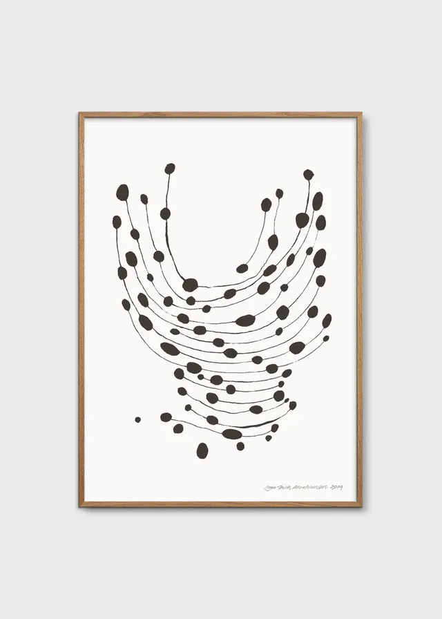 The Poster Club Dancing Dots Kunstdruck 30x40 cm Schwarz-Weiß