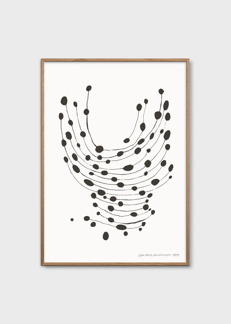 The Poster Club Dancing Dots Kunstdruck 30x40 cm Schwarz-Weiß