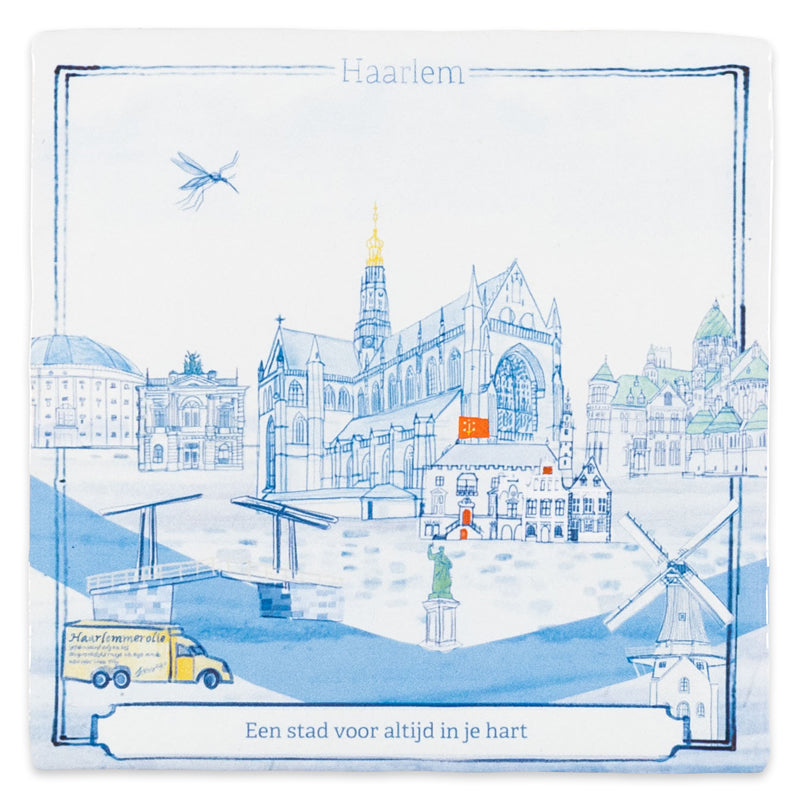 Storytiles Delft Blue Haarlem in n oogopslag Fliese 13x13 cm