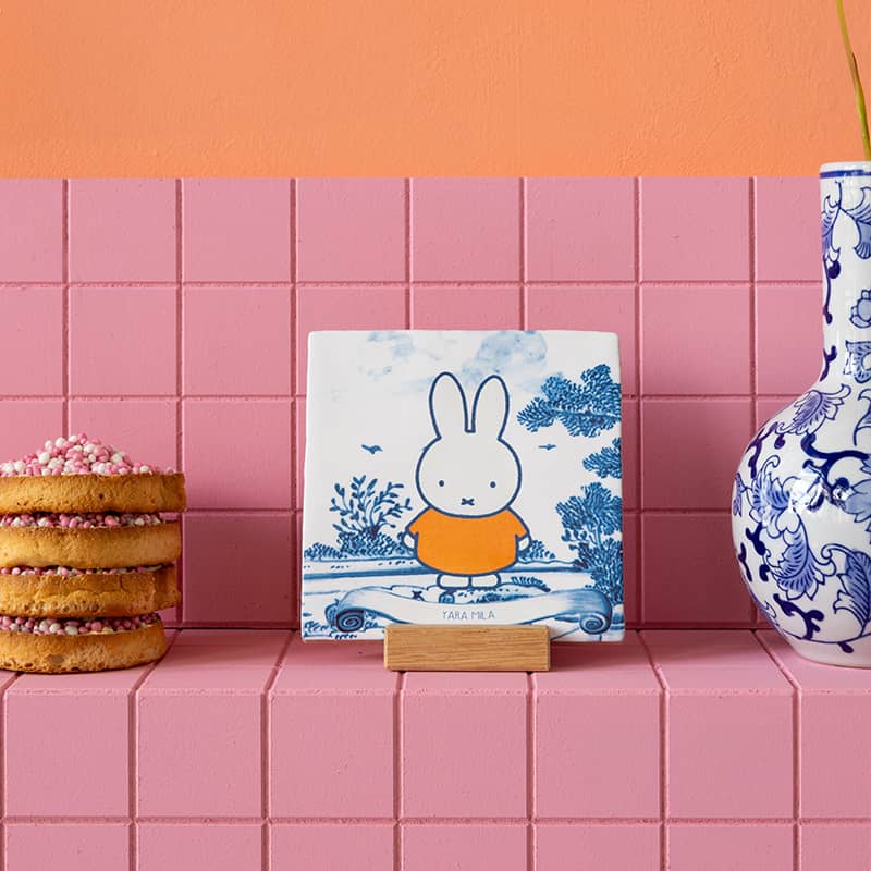 Storytiles Delft Blue Hier ben ik Wandfliese S 10x10 cm Miffy