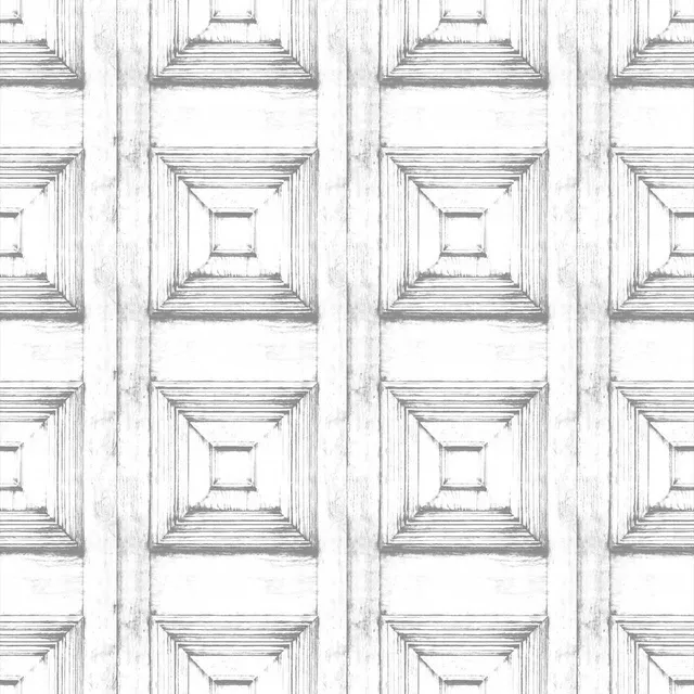 Mineheart Wallpaper Almost White Victorian Panelling Tapete weiß