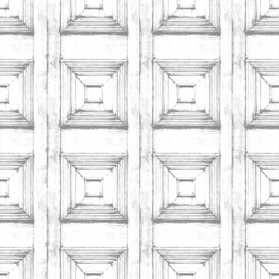 Mineheart Wallpaper Almost White Victorian Panelling Tapete weiß