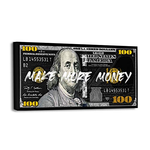 Hustling Sharks Make More Money Leinwandbild 60x30cm Büro