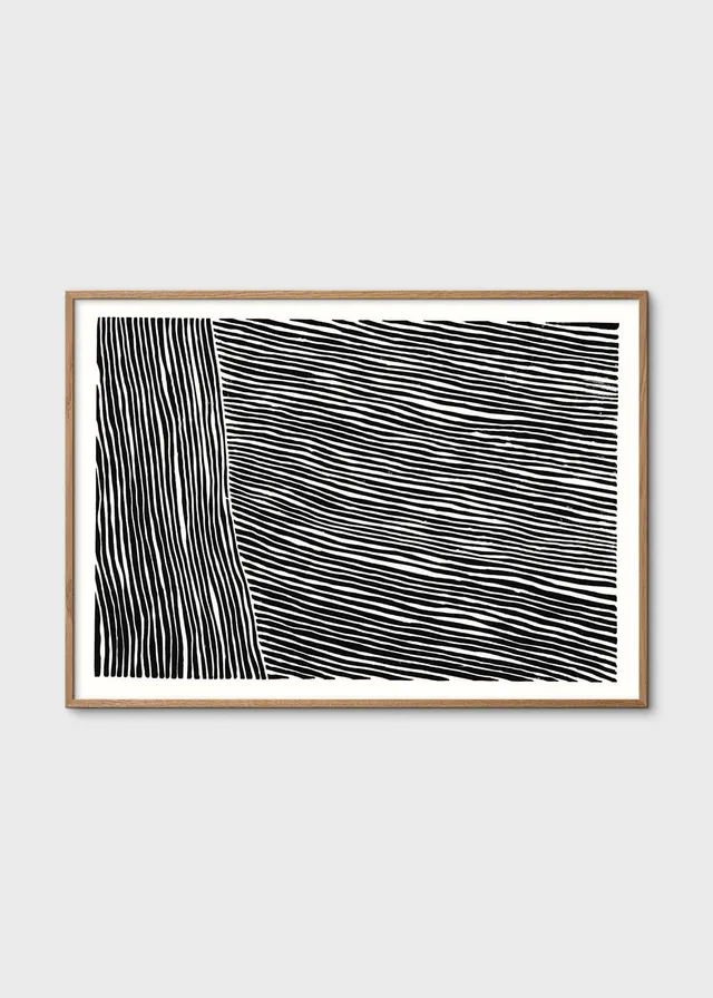The Poster Club The Line 02 Kunstdruck A4 schwarz-weiß