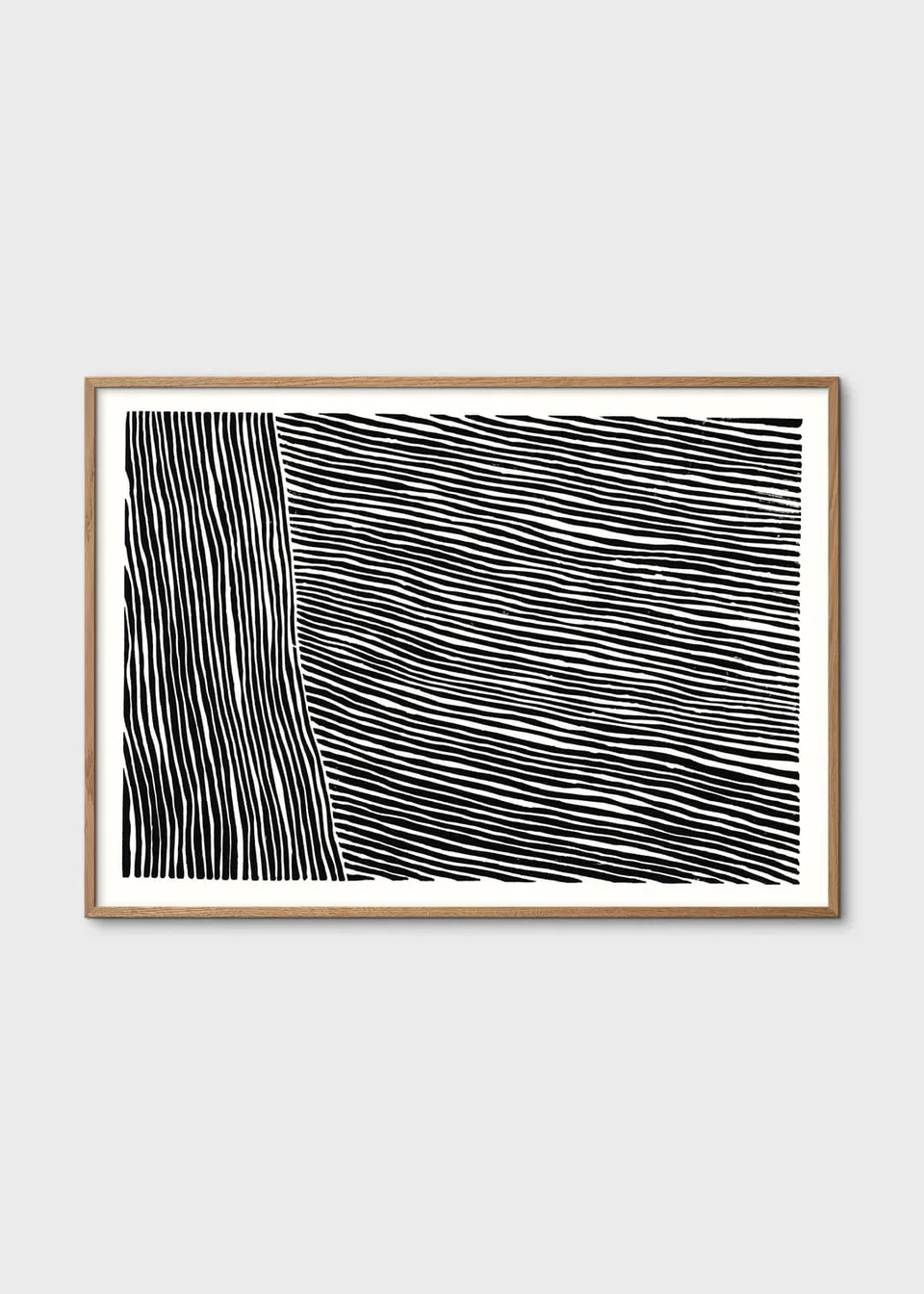 The Poster Club The Line 02 Kunstdruck A4 schwarz-weiß