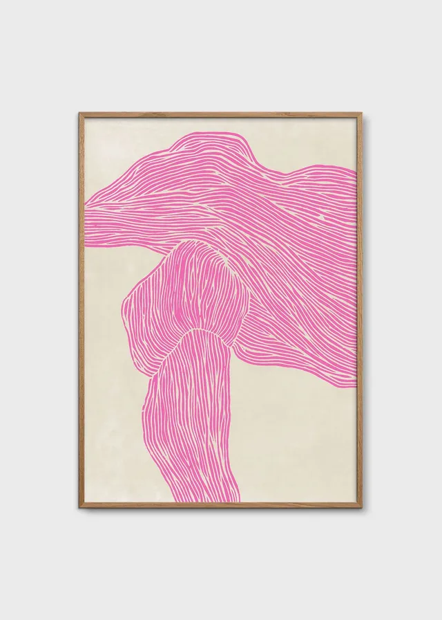 The Poster Club Art Prints The Line Pink Poster rosa abstrakt