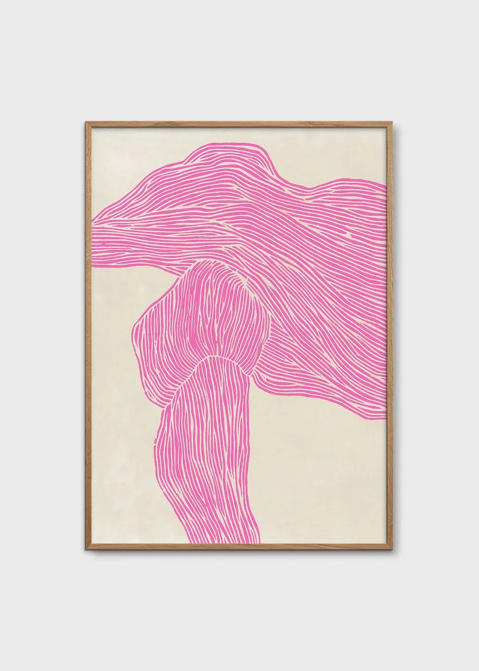 The Poster Club Art Prints The Line Pink Poster rosa abstrakt