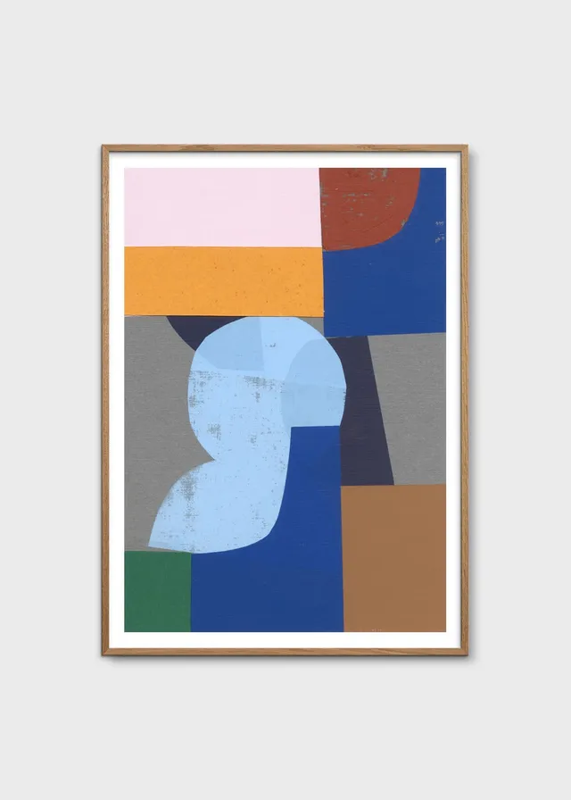 The Poster Club Art Prints Truman Poster A4 blau geometrisch