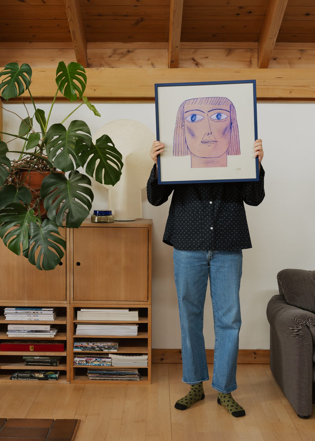 The Poster Club Blue Lady Poster 50x50 cm blau-rosa