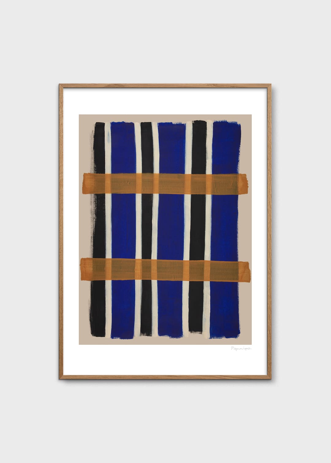 The Poster Club Art Prints Checkered Poster 30x40 cm beige