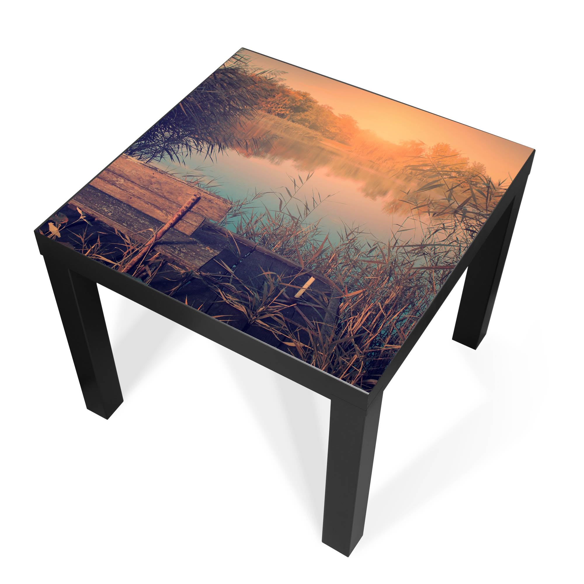 Banjado Möbelfolie Tischfolie Bank Am See 55x55 cm selbstklebend