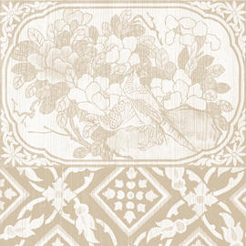 Mineheart Arts & Crafts Patchwork Tapete Beige Panel-A