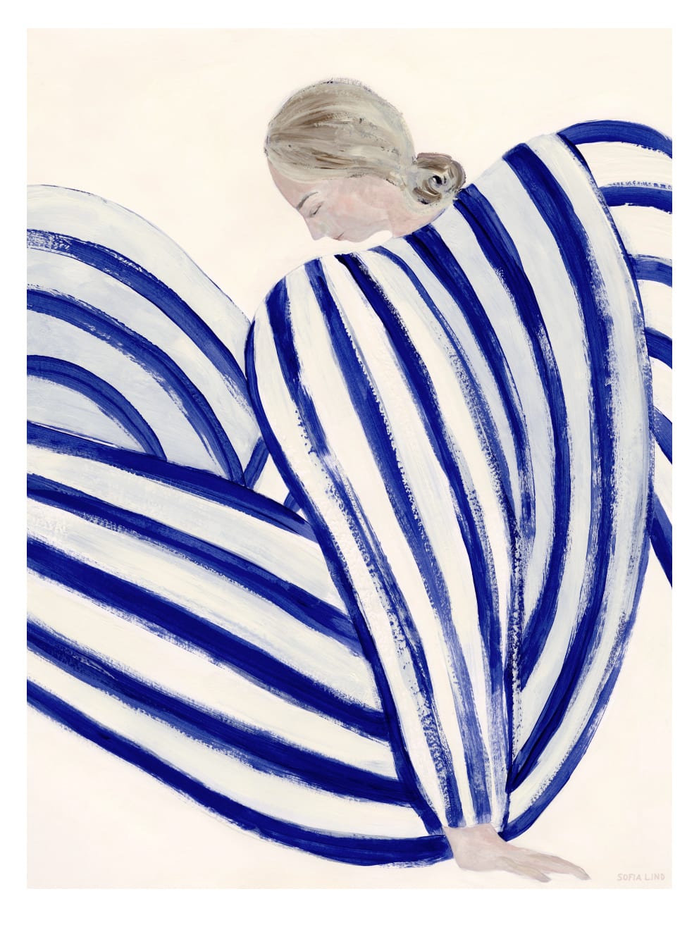 The Poster Club Blue Stripe At Concorde Poster 30x40 blau