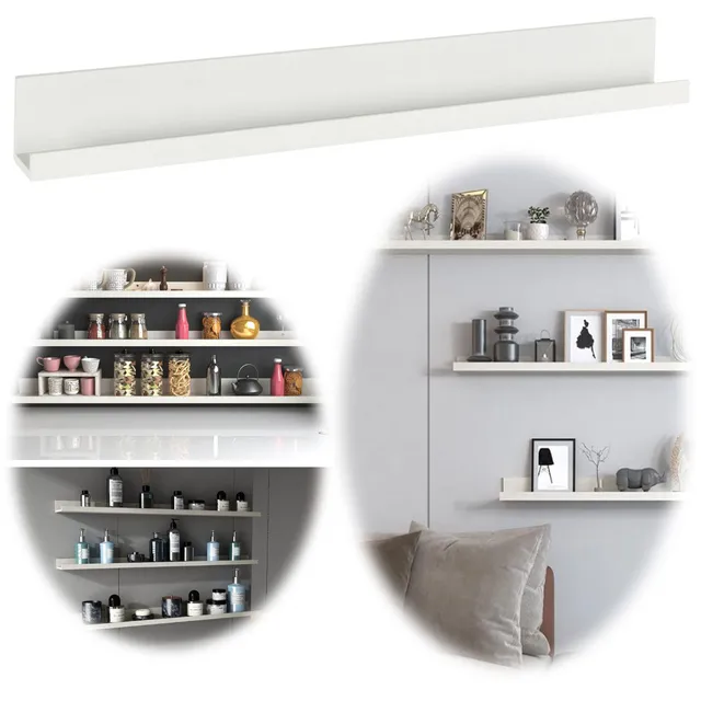 LS-LebenStil Eksjö Wandregal 58cm Weiß Schweberegal