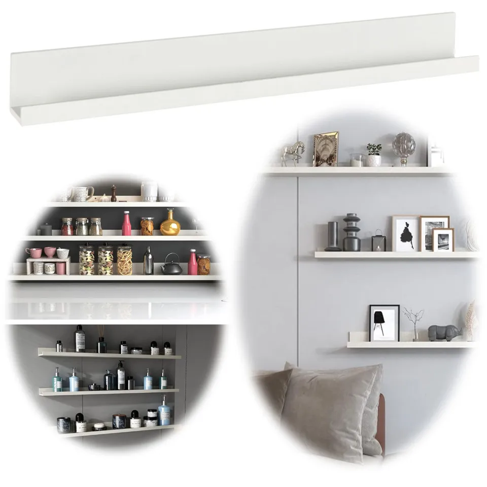 LS-LebenStil Eksjö Wandregal 58cm Weiß Schweberegal
