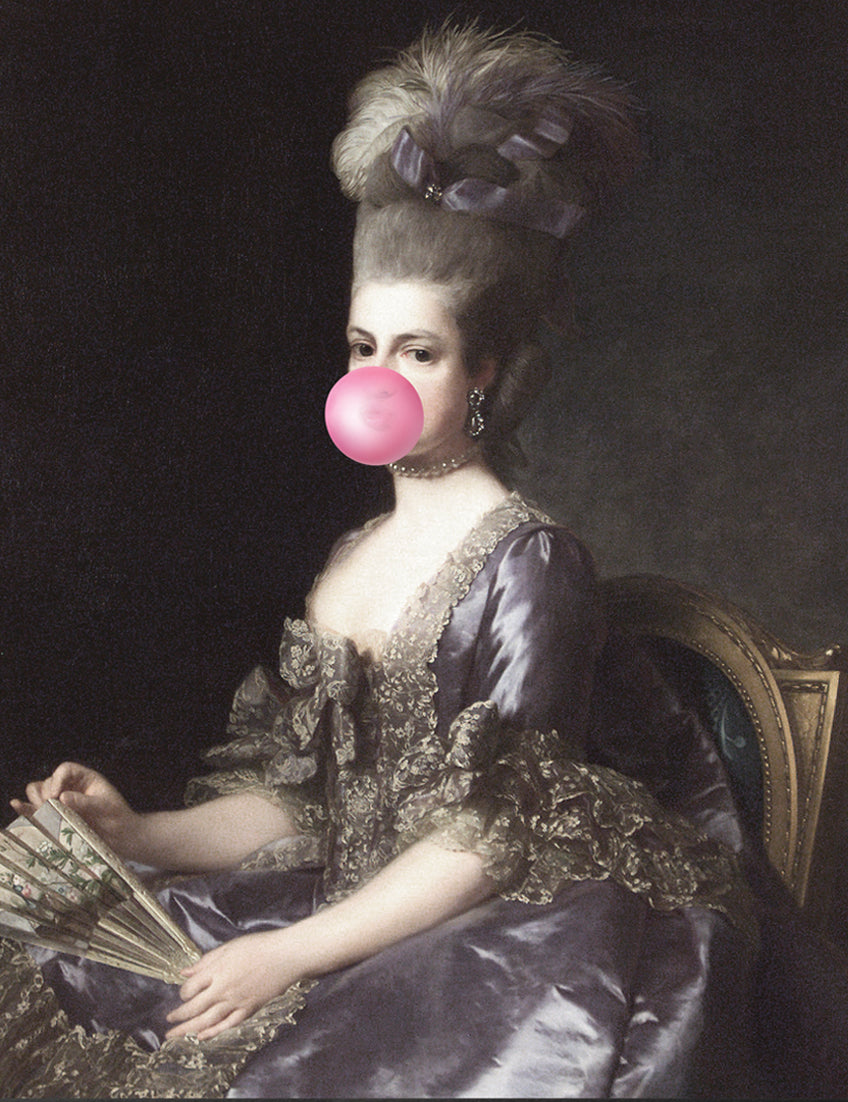 Mineheart Bubblegum Portrait 6 Leinwandbild Rosa 40x50cm