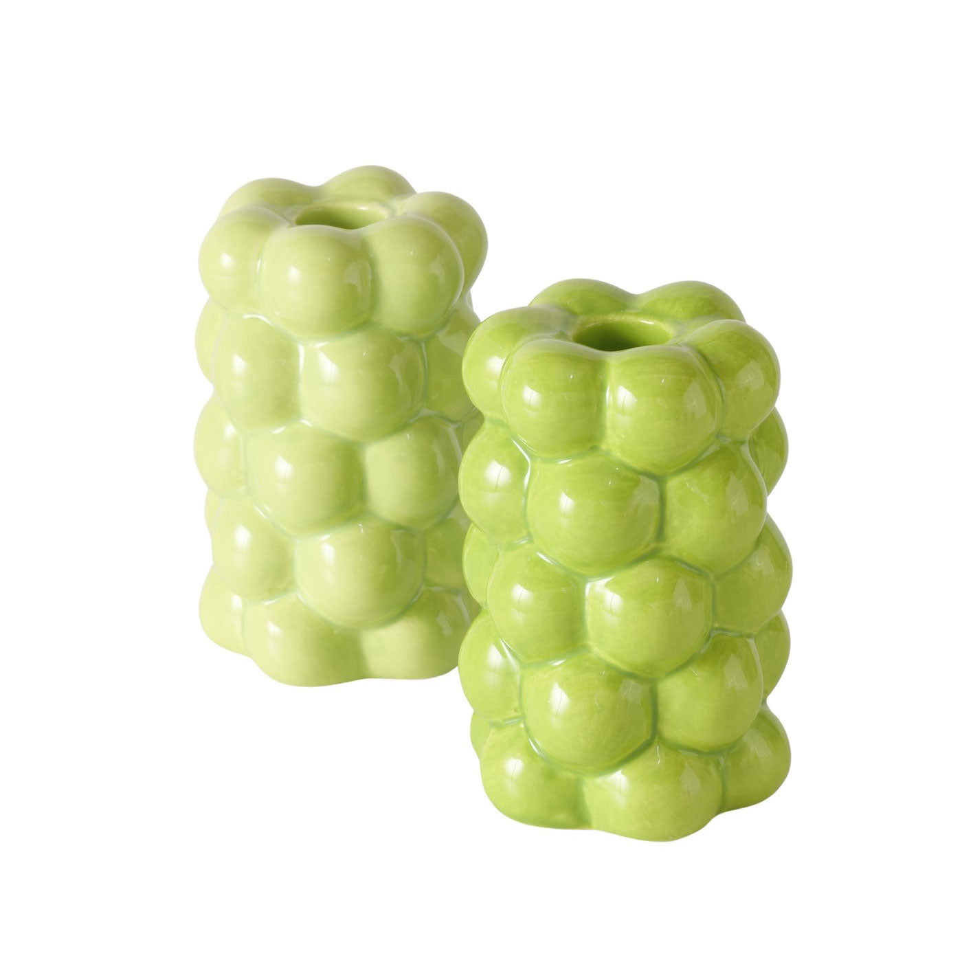 LS-LebenStil Las Veduras Kerzenständer Grün 12cm 2er Set