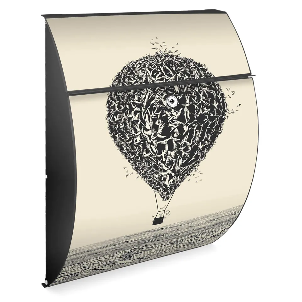 Banjado Riviera Briefkasten anthrazit Motiv Lift A4