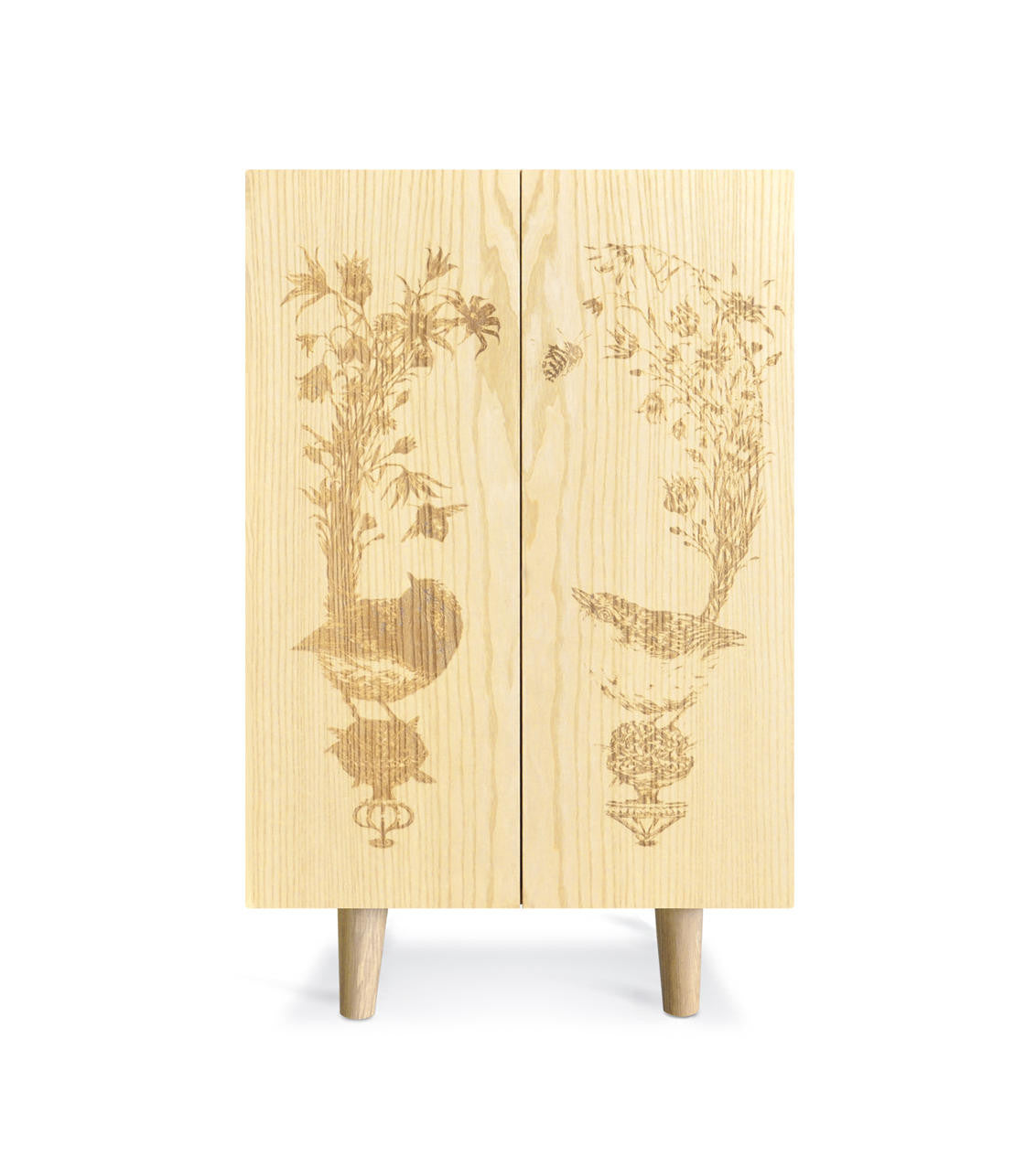 Mineheart Ash Cabinet Ornithologie 110 x 70 cm Holz