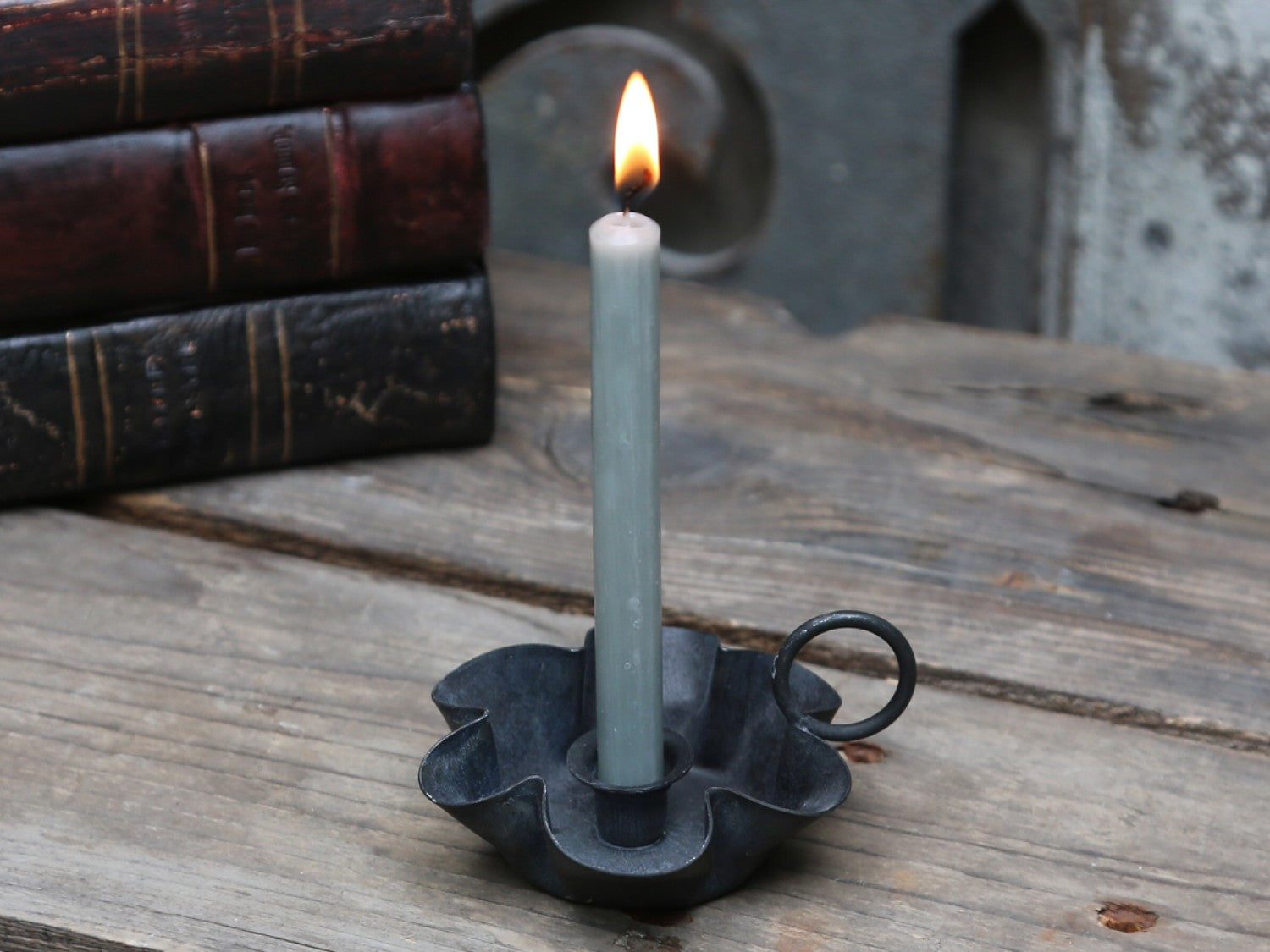 LS-LebenStil Möbel & Wohnen Stabkerzenhalter Schwarz 11cm Metall