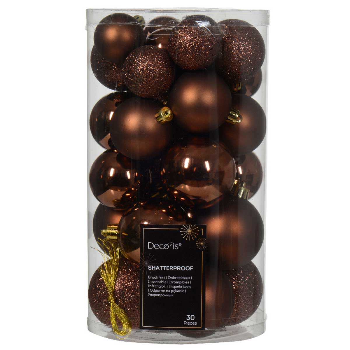 LS-LebenStil Küche Weihnachtskugeln Braun 30er 4-6cm Espresso